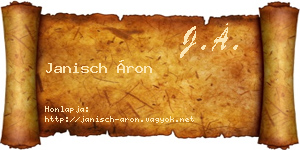 Janisch Áron névjegykártya