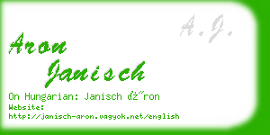 aron janisch business card